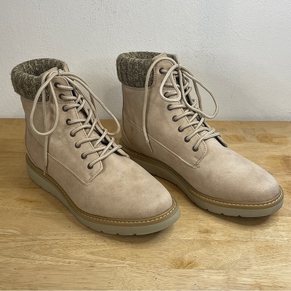 Cliffs by White Mountain Malini Sand Knit Ankle Suede Booties Boots Size 9 - Picture 2 of 13